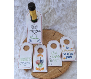 ADVENTSKALENDER 3. Dezember - Stickdatei - ITH Flaschenanhänger Vol. 4